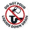 Signmission Do Not Pour 16in Non-Slip Floor Marker, 16" x 16", FD-C-16-99949 FD-C-16-99949 - alternate 1